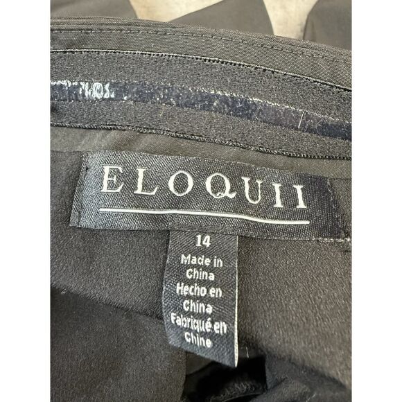 ELOQUII Strapless Black Midi Dress with Oversized Back Bow Size 14 Fit & Flare - Picture 6 of 10